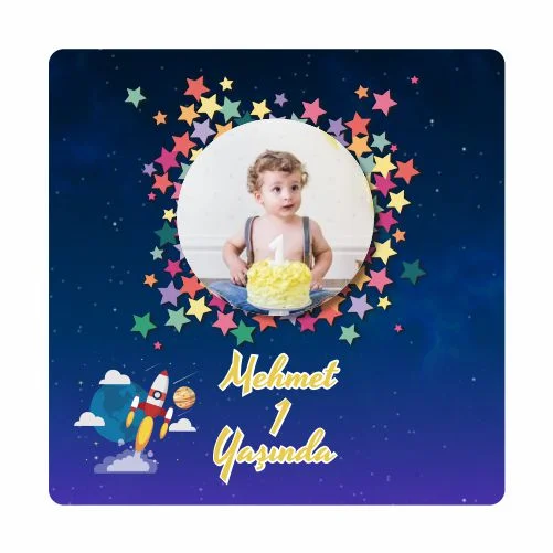 Gezegen Temalı Doğum Günü Magneti - 24 Adet