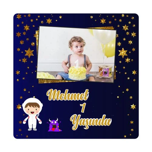 Gezegen Temalı Doğum Günü Magneti - 24 Adet