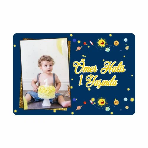 Gezegenler Temalı Doğum Günü Magneti  - 10 Adet