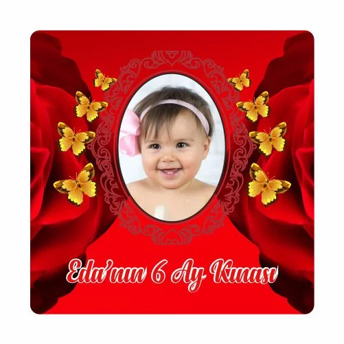 6 Ay Kınası Temalı Magnet - 24 Adet