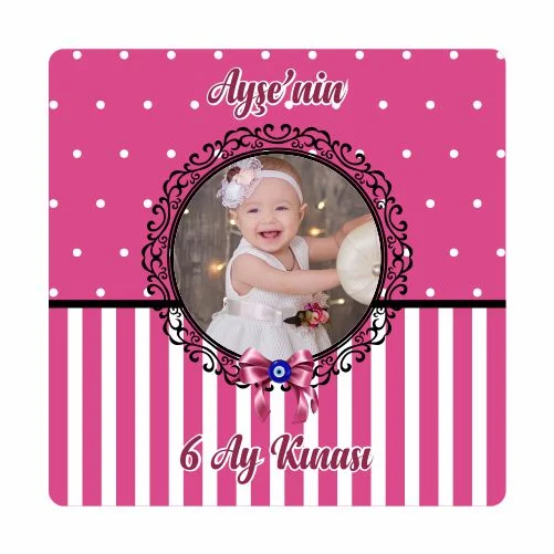 6 Ay Kınası Temalı Magnet - 24 Adet