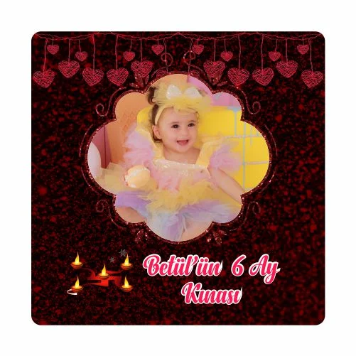 6 Ay Kınası Temalı Magnet - 24 Adet