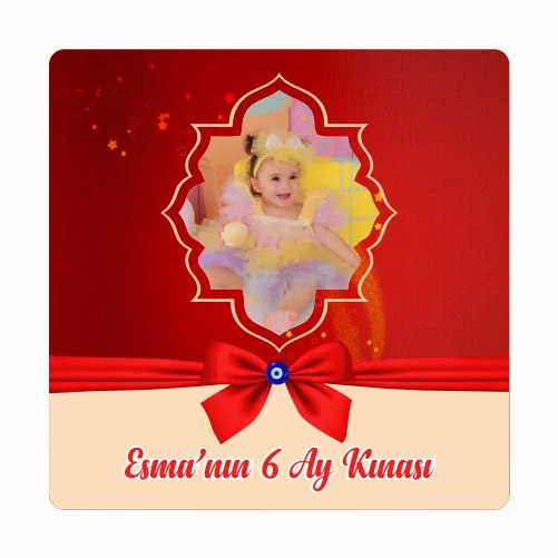 6 Ay Kınası Temalı Magnet - 24 Adet