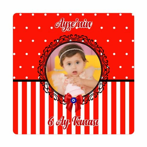 6 Ay Kınası Temalı Magnet - 24 Adet