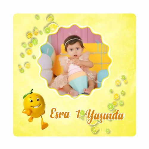 Limon Temalı Doğum Günü Magneti - 24 Adet