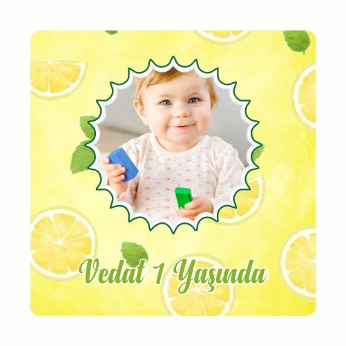 Limon Temalı Doğum Günü Magneti - 24 Adet