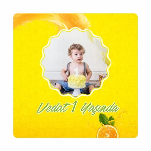 Limon Temalı Doğum Günü Magneti - 24 Adet