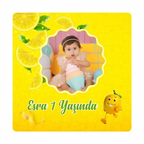 Limon Temalı Doğum Günü Magneti - 24 Adet