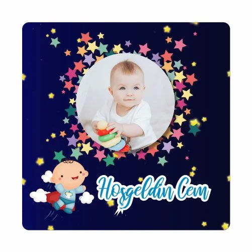 Yeni Doğan Temalı Doğum Günü Magneti - 24 Adet