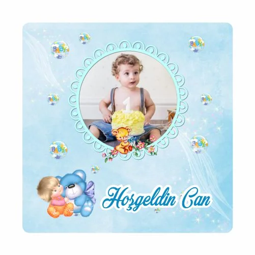 Yeni Doğan Temalı Doğum Günü Magneti - 24 Adet