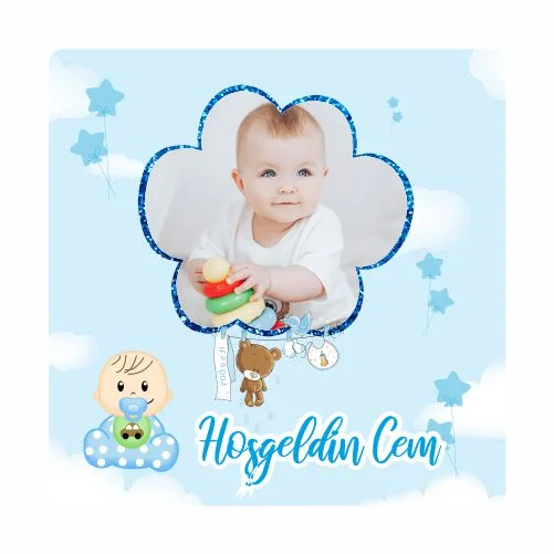 Yeni Doğan Temalı Doğum Günü Magneti - 24 Adet