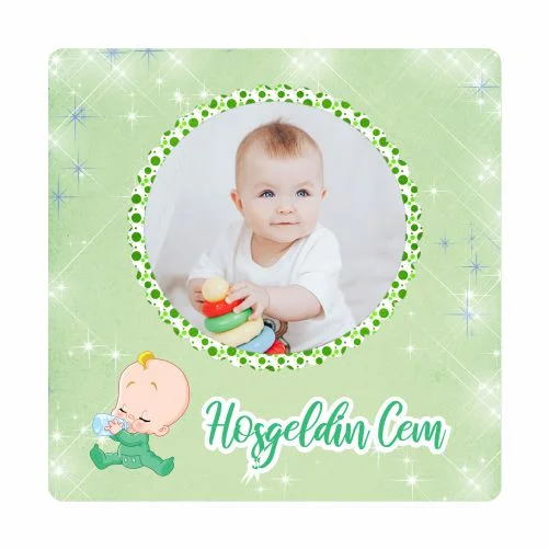 Yeni Doğan Temalı Doğum Günü Magneti - 24 Adet