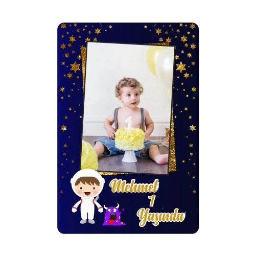 Gezegenler Temalı Doğum Günü Magneti  - 10 Adet