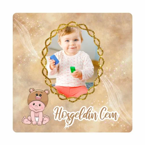 Yeni Doğan Temalı Doğum Günü Magneti - 24 Adet