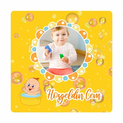 Yeni Doğan Temalı Doğum Günü Magneti - 24 Adet