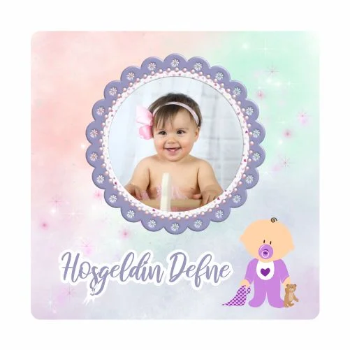 Yeni Doğan Temalı Doğum Günü Magneti - 24 Adet