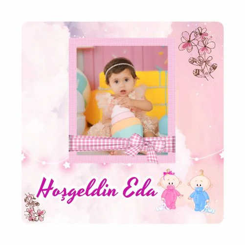 Yeni Doğan Temalı Doğum Günü Magneti - 24 Adet