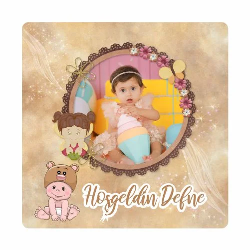 Yeni Doğan Temalı Doğum Günü Magneti - 24 Adet