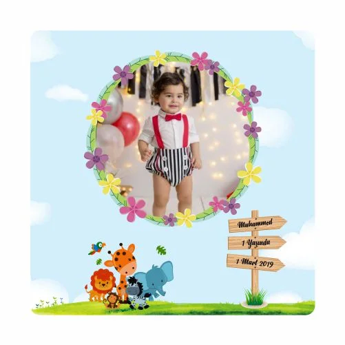 Safari Temalı Doğum Günü Magneti - 24 Adet