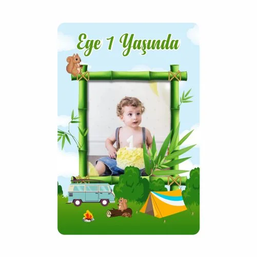 Kamp Temalı Doğum Günü Magneti - 10 Adet