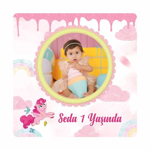 Unıcorn Temalı Doğum Günü Magneti - 24 Adet