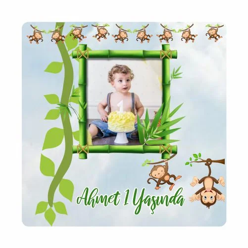 Safari Temalı Doğum Günü Magneti - 24 Adet