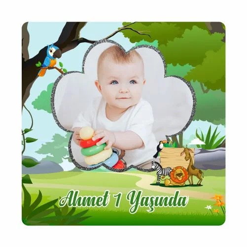Safari Temalı Doğum Günü Magneti - 24 Adet