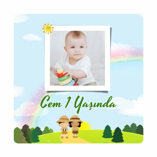 Safari Temalı Doğum Günü Magneti - 24 Adet