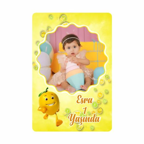 Limon Temalı Doğum Günü Magneti - 10 Adet