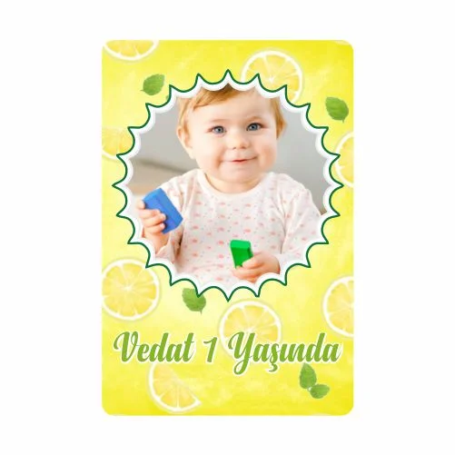Limon Temalı Doğum Günü Magneti - 10 Adet