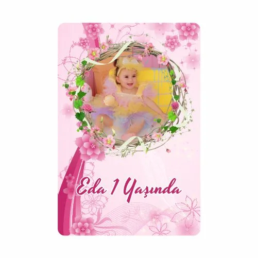 Çiçek Temalı Doğum Günü Afişi