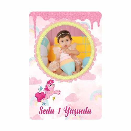 Unıcorn Temalı Doğum Günü Afişi