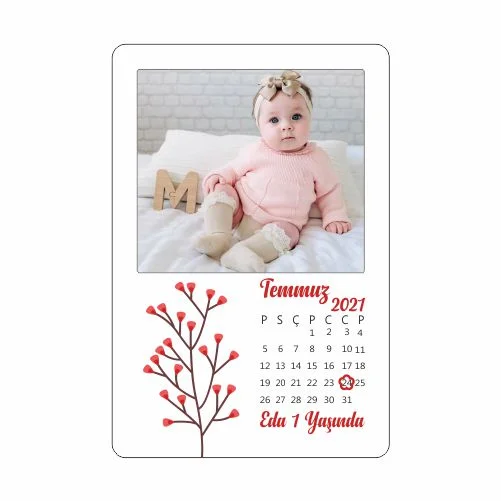 Takvim Tasarımlı Doğum Günü Magnet  - 10 Adet