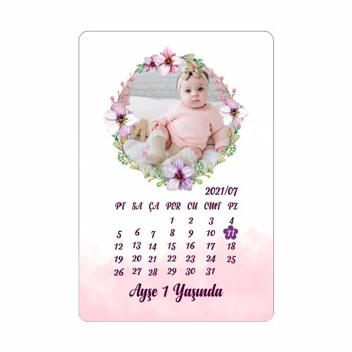 Takvim Tasarımlı Doğum Günü Magnet - 10 Adet