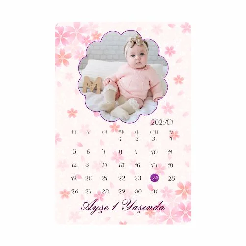 Takvim Tasarımlı Doğum Günü Magnet  - 10 Adet