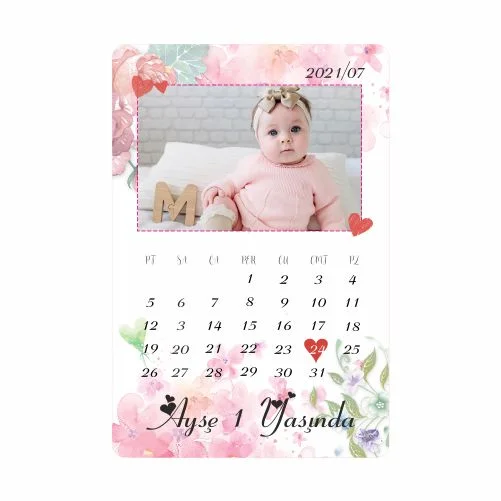 Takvim Tasarımlı Doğum Günü Magnet - 10 Adet