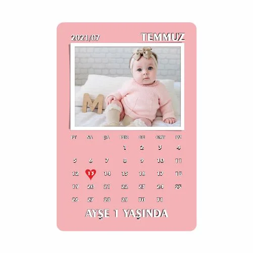 Takvim Tasarımlı Doğum Günü Magnet - 10 Adet