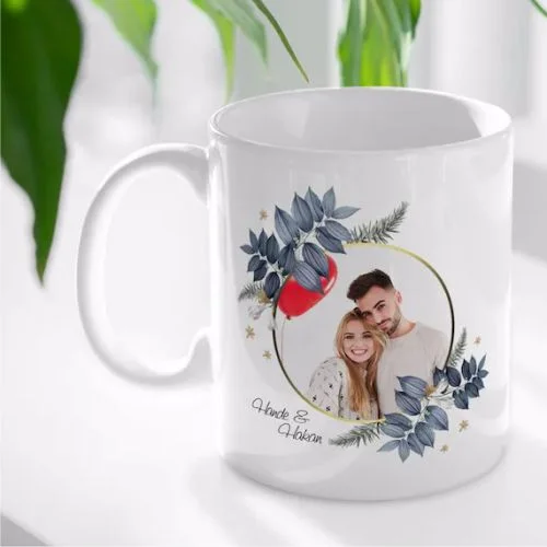 Kişiye Özel İsimli Fotoğraflı Beyaz Kupa Bardak