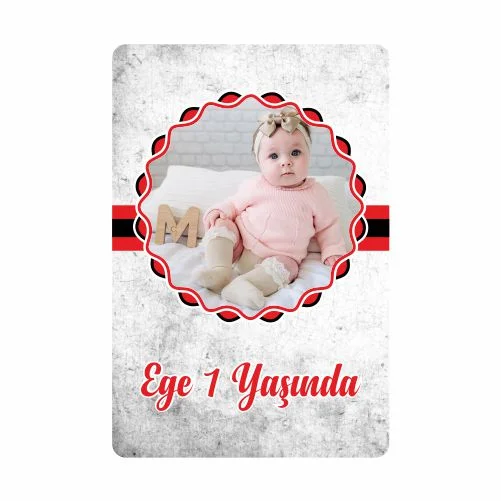 Siyah Beyaz Temalı Doğum Günü Magneti - 10 Adet