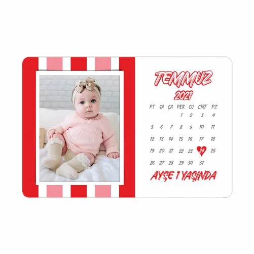 Takvim Tasarımlı Doğum Günü Magnet - 10 Adet