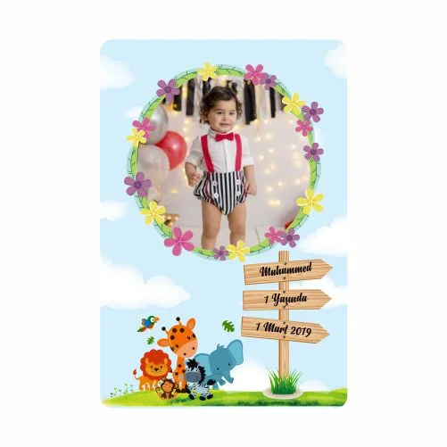 Safari Temalı Doğum Günü Magneti  - 10 Adet