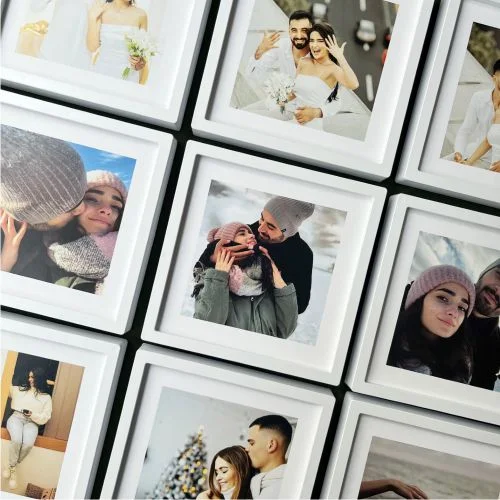 Yapışkanlı Sök Tak  Çerçeve 3'lü - Beyaz