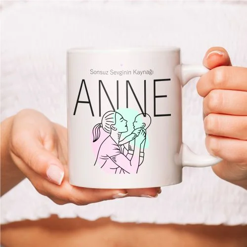 Anneler Gününe Özel Tasarımlı Kupa Bardak