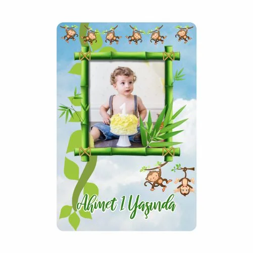 Safari Temalı Doğum Günü Magneti  - 10 Adet