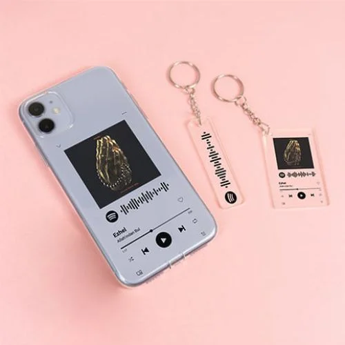 Spotify Tasarımlı Telefon Kılıfı - İki Anahtarlık Hediyeli