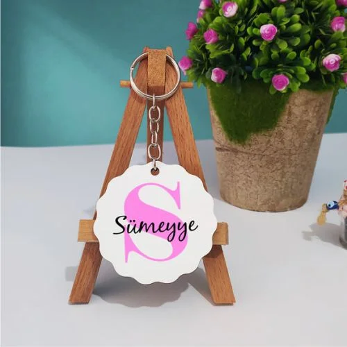 Baş Harf ve İsim Tasarımlı Kişiye Özel Anahtarlık