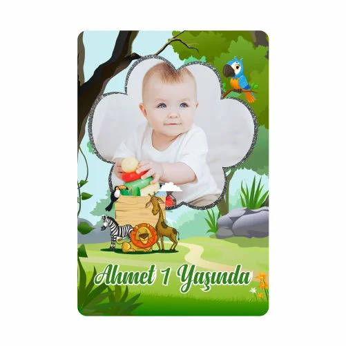 Safari Temalı Doğum Günü Magneti - 10 Adet