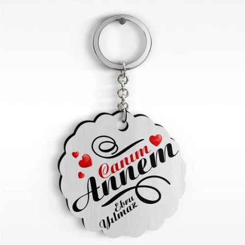 Canım Annem Tasarımlı Kişiye Özel Anahtarlık