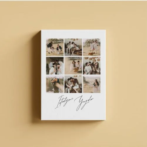 Kişiye Özel Kanvas Tablo - Kolaj (25x40 cm)