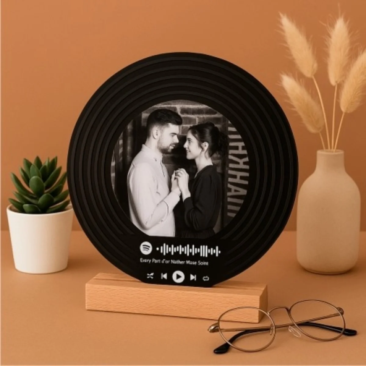 Kişiye Özel Fotoğraflı Spotify Barkodlu Plak